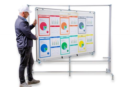 GEToolbox® Masa de producție pivotantă L Dimensiune Lean Tubular